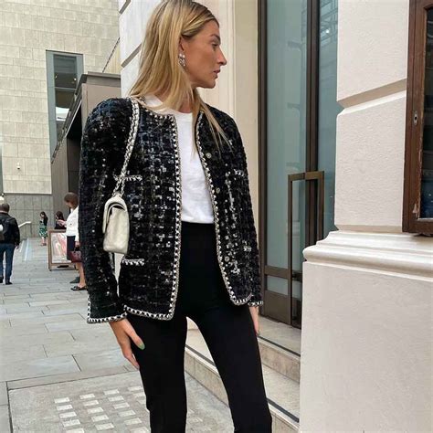 chanel tweed street style paris|chanel tweed tastic jacket.